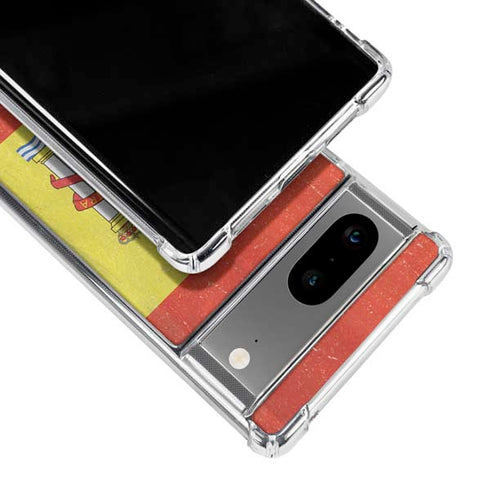 Spain Flag Distressed Google Pixel 8 Clear Case